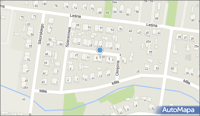 Łochów, Okrężna, 7, mapa Łochów