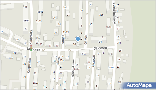 Łódź, Okrzei Stefana, 2a, mapa Łodzi