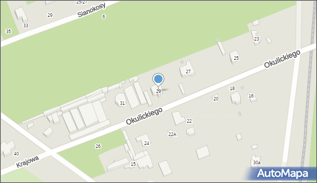 Łódź, Okulickiego Leopolda, gen., 29, mapa Łodzi