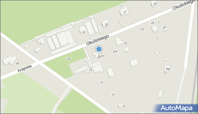 Łódź, Okulickiego-Niedźwiadka Leopolda, gen., 24, mapa Łodzi