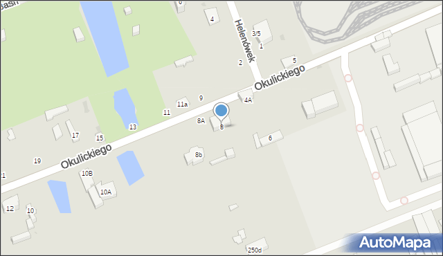 Łódź, Okulickiego Leopolda, gen., 8, mapa Łodzi