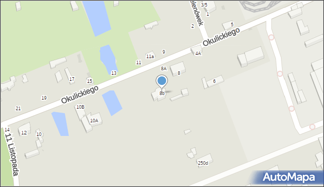 Łódź, Okulickiego Leopolda, gen., 8b, mapa Łodzi