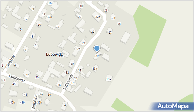 Lubowidz, Okrężna, 29, mapa Lubowidz