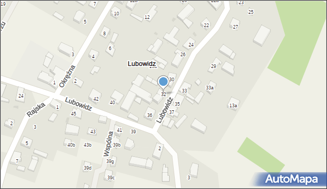 Lubowidz, Okrężna, 32, mapa Lubowidz