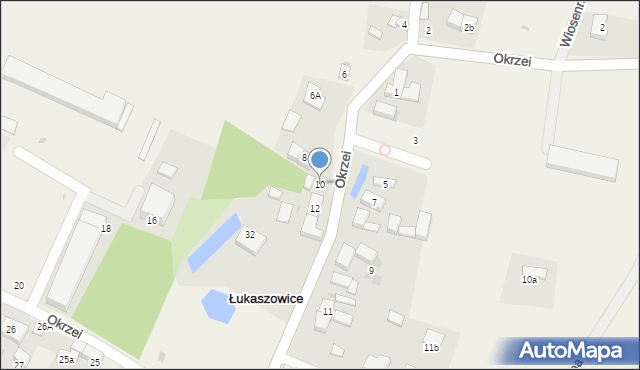 Łukaszowice, Okrzei Stefana, 10, mapa Łukaszowice