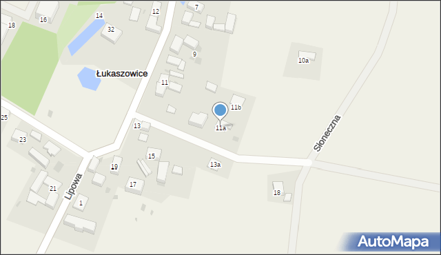 Łukaszowice, Okrzei Stefana, 11a, mapa Łukaszowice