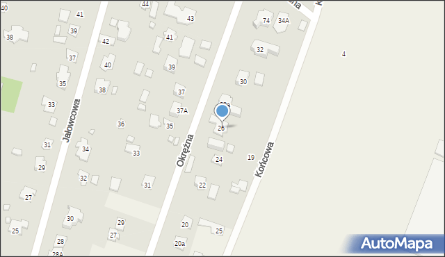 Magdalenka, Okrężna, 28, mapa Magdalenka