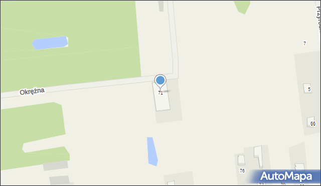 Małocice, Okrężna, 71, mapa Małocice