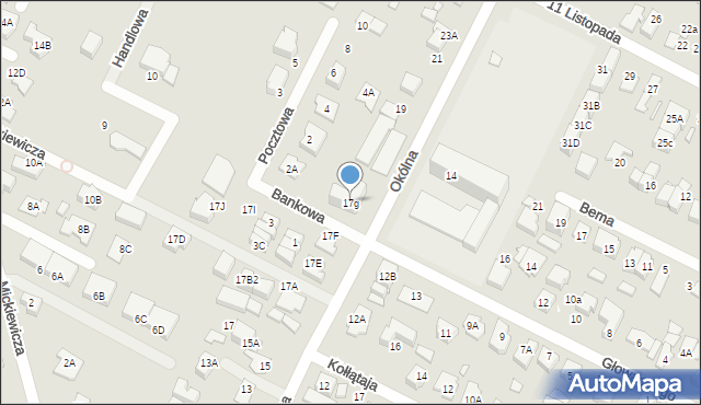 Marki, Okólna, 17g, mapa Marki