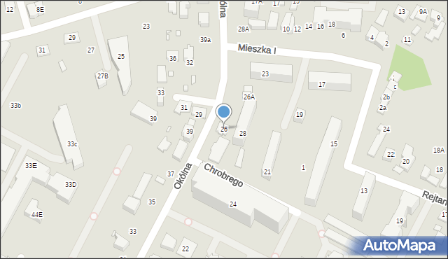 Marki, Okólna, 26, mapa Marki