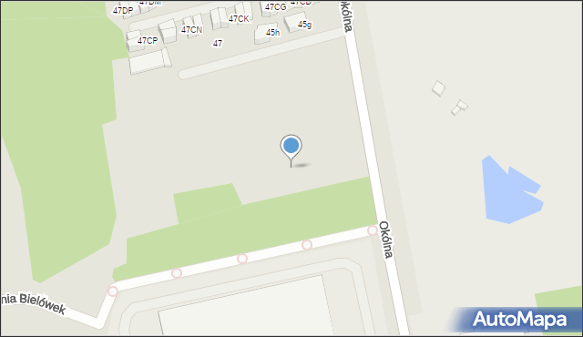 Marki, Okólna, 45de, mapa Marki