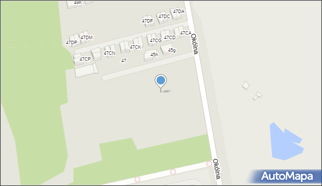 Marki, Okólna, 45er, mapa Marki