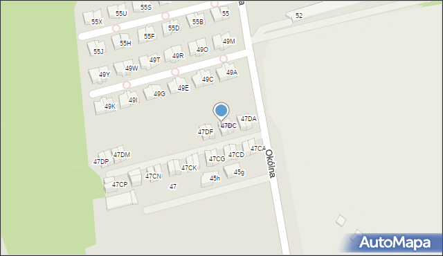 Marki, Okólna, 47DD, mapa Marki