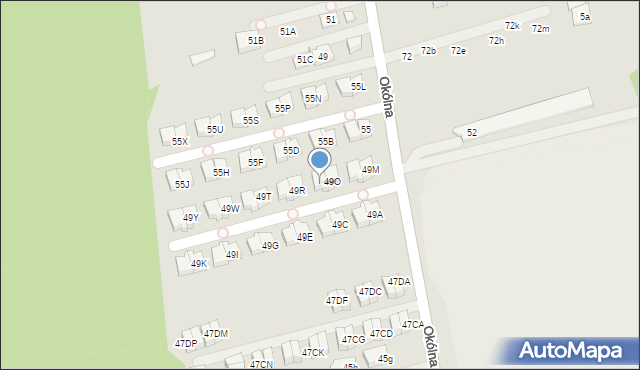 Marki, Okólna, 49P, mapa Marki