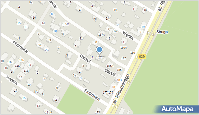 Marki, Okrzei Stefana, 2C, mapa Marki