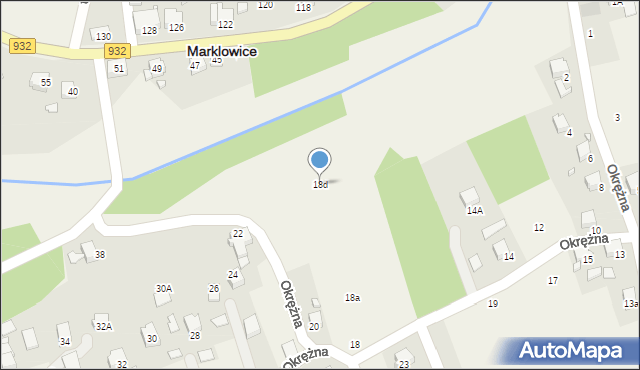 Marklowice, Okrężna, 18d, mapa Marklowice