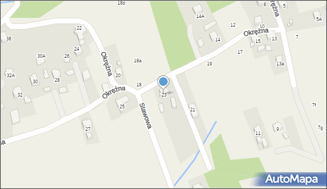 Marklowice, Okrężna, 23, mapa Marklowice