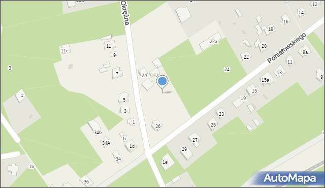 Międzyborów, Okrężna, 4a, mapa Międzyborów