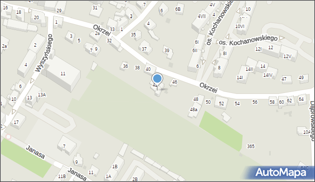 Mikołów, Okrzei Stefana, 44, mapa Mikołów