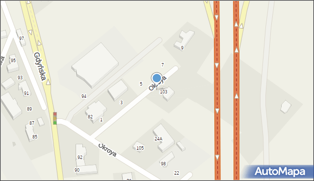 Miszewo, Okroya Franciszka, ks., 8a, mapa Miszewo