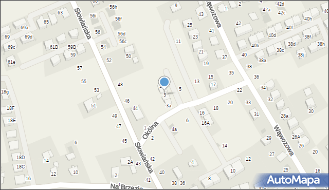 Modlniczka, Okólna, 3, mapa Modlniczka