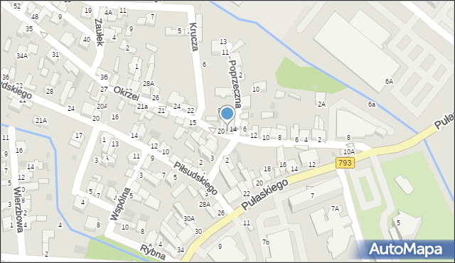 Myszków, Okrzei Stefana, 18, mapa Myszków