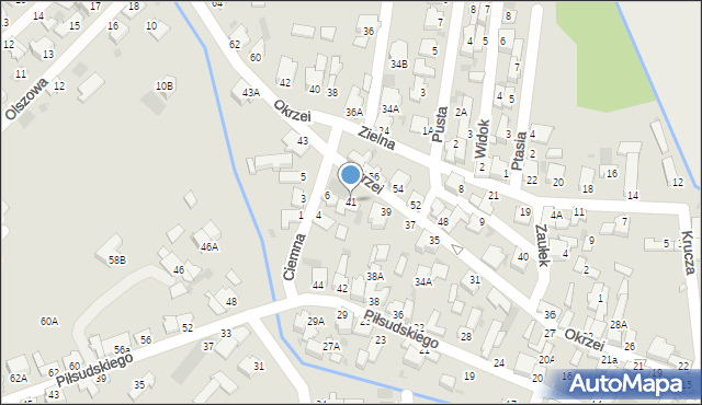 Myszków, Okrzei Stefana, 41, mapa Myszków