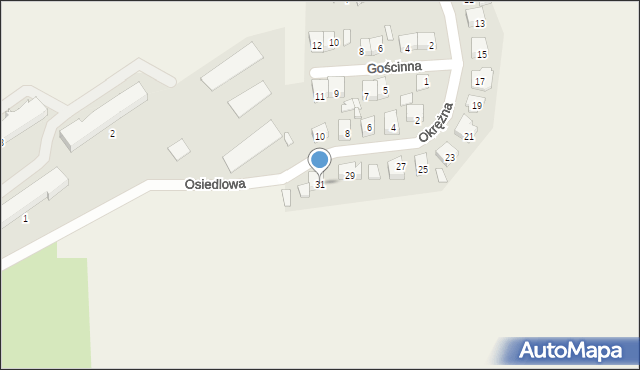 Nochowo, Okrężna, 31, mapa Nochowo