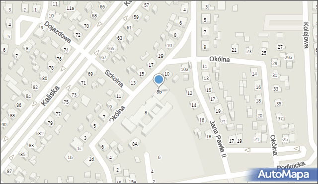 Nowe Skalmierzyce, Okólna, 8b, mapa Nowe Skalmierzyce