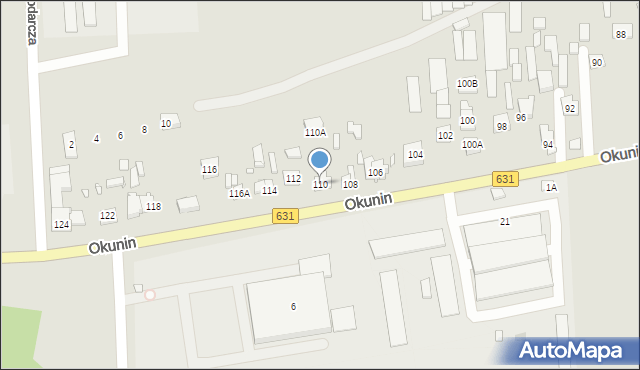 Nowy Dwór Mazowiecki, Okunin, 110, mapa Nowy Dwór Mazowiecki