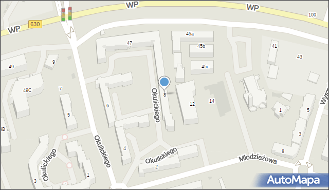 Nowy Dwór Mazowiecki, Okulickiego-Niedźwiadka Leopolda, gen., 8, mapa Nowy Dwór Mazowiecki