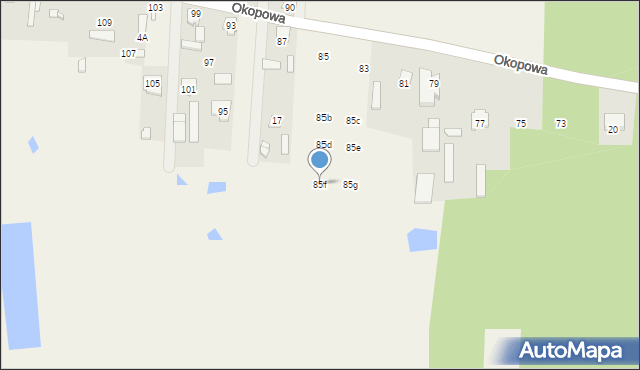 Nowy Janków, Okopowa, 85f, mapa Nowy Janków
