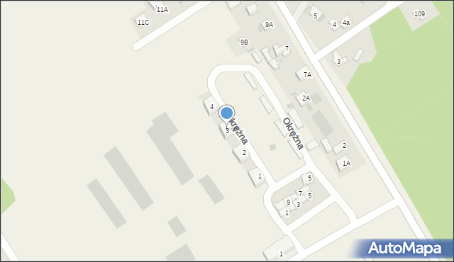 Nowy Modlin, Okrężna, 3, mapa Nowy Modlin
