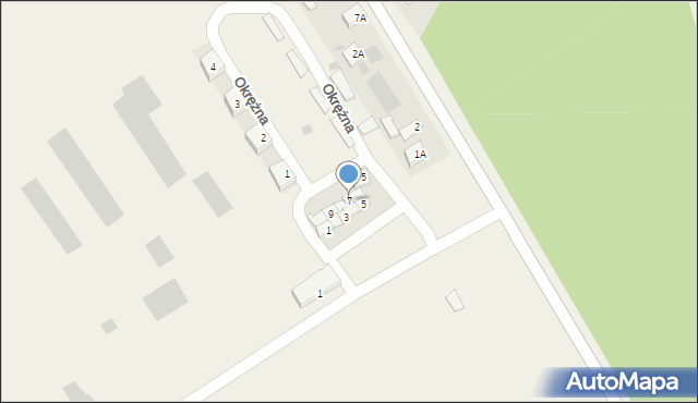 Nowy Modlin, Okrężna, 7, mapa Nowy Modlin