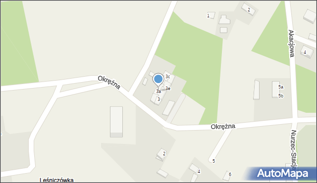 Nurzec-Stacja, Okrężna, 3a, mapa Nurzec-Stacja