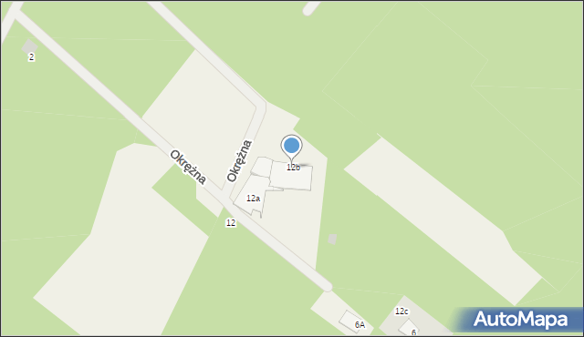Ojrzanów, Okrężna, 12b, mapa Ojrzanów