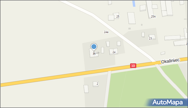 Okaliniec, Okaliniec, 35, mapa Okaliniec