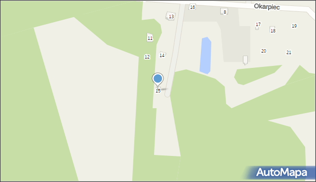 Okarpiec, Okarpiec, 15, mapa Okarpiec