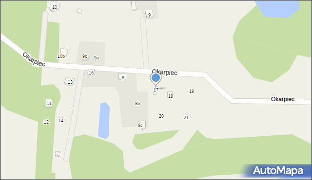 Okarpiec, Okarpiec, 17, mapa Okarpiec
