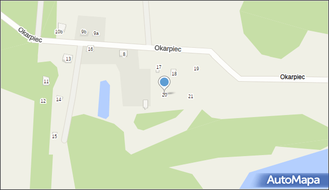 Okarpiec, Okarpiec, 20, mapa Okarpiec
