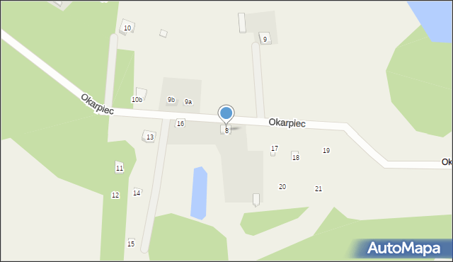 Okarpiec, Okarpiec, 8, mapa Okarpiec
