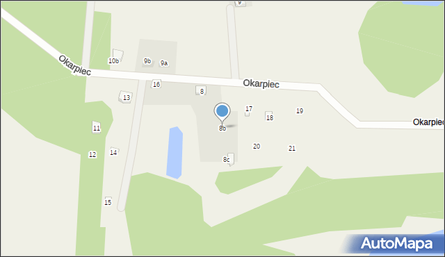 Okarpiec, Okarpiec, 8b, mapa Okarpiec