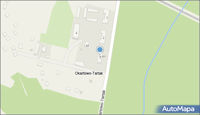 Okartowo-Tartak, Okartowo-Tartak, 3, mapa Okartowo-Tartak