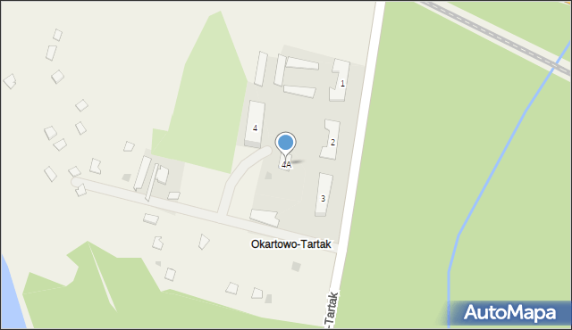 Okartowo-Tartak, Okartowo-Tartak, 4A, mapa Okartowo-Tartak