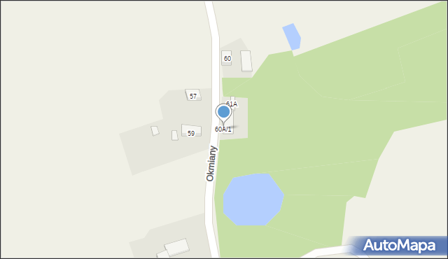 Okmiany, Okmiany, 60A/1, mapa Okmiany
