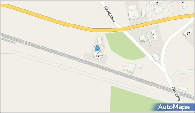 Okmiany, Okmiany, 6A, mapa Okmiany