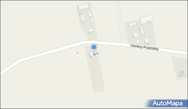 Okniny-Podzdrój, Okniny-Podzdrój, 1a, mapa Okniny-Podzdrój