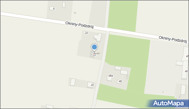 Okniny-Podzdrój, Okniny-Podzdrój, 22, mapa Okniny-Podzdrój