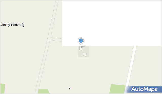 Okniny-Podzdrój, Okniny-Podzdrój, 9, mapa Okniny-Podzdrój