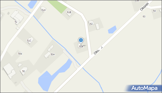 Okonin, Okonin, 62a, mapa Okonin